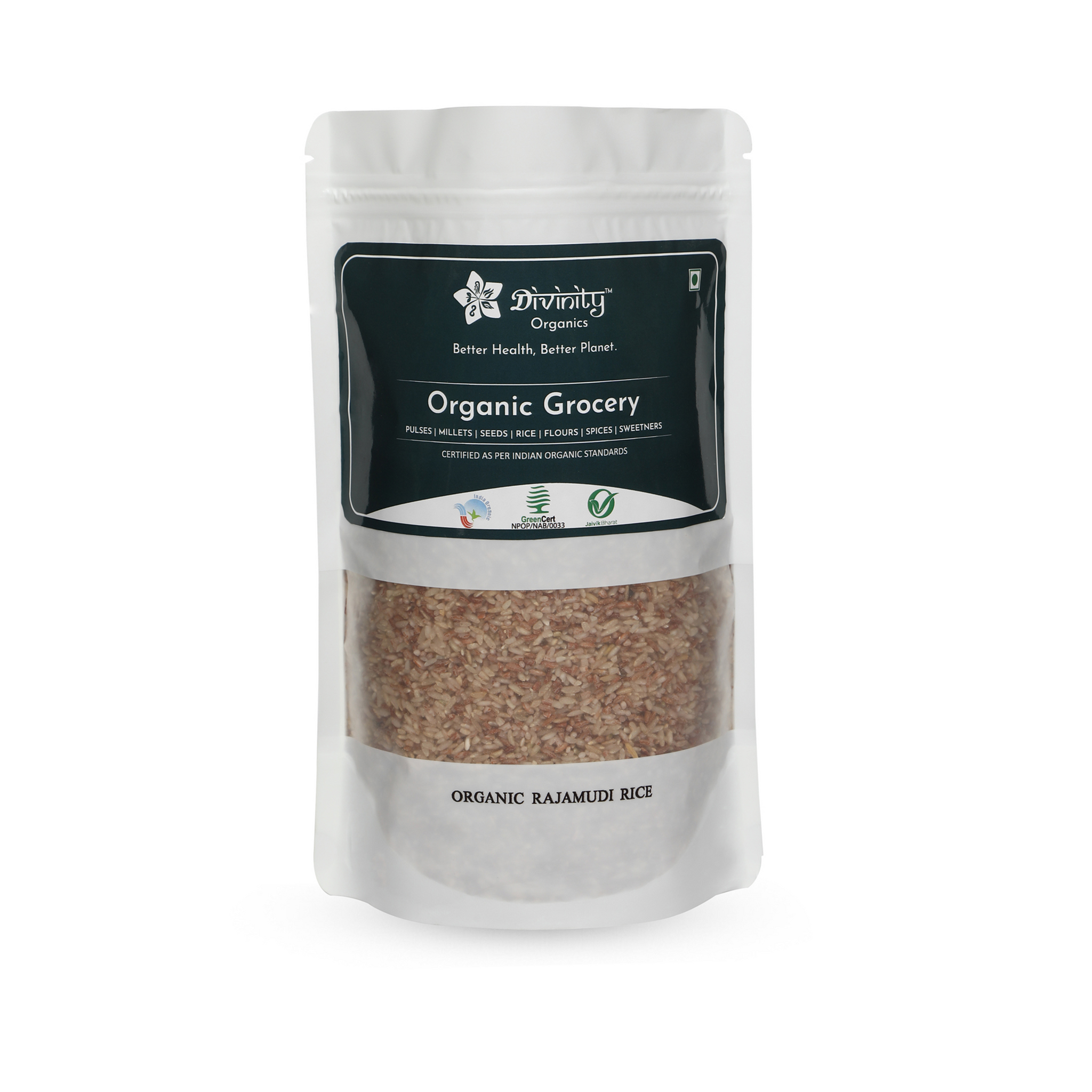 Organic Rajamudi Rice 1kg | Unpolished | Gluten-free