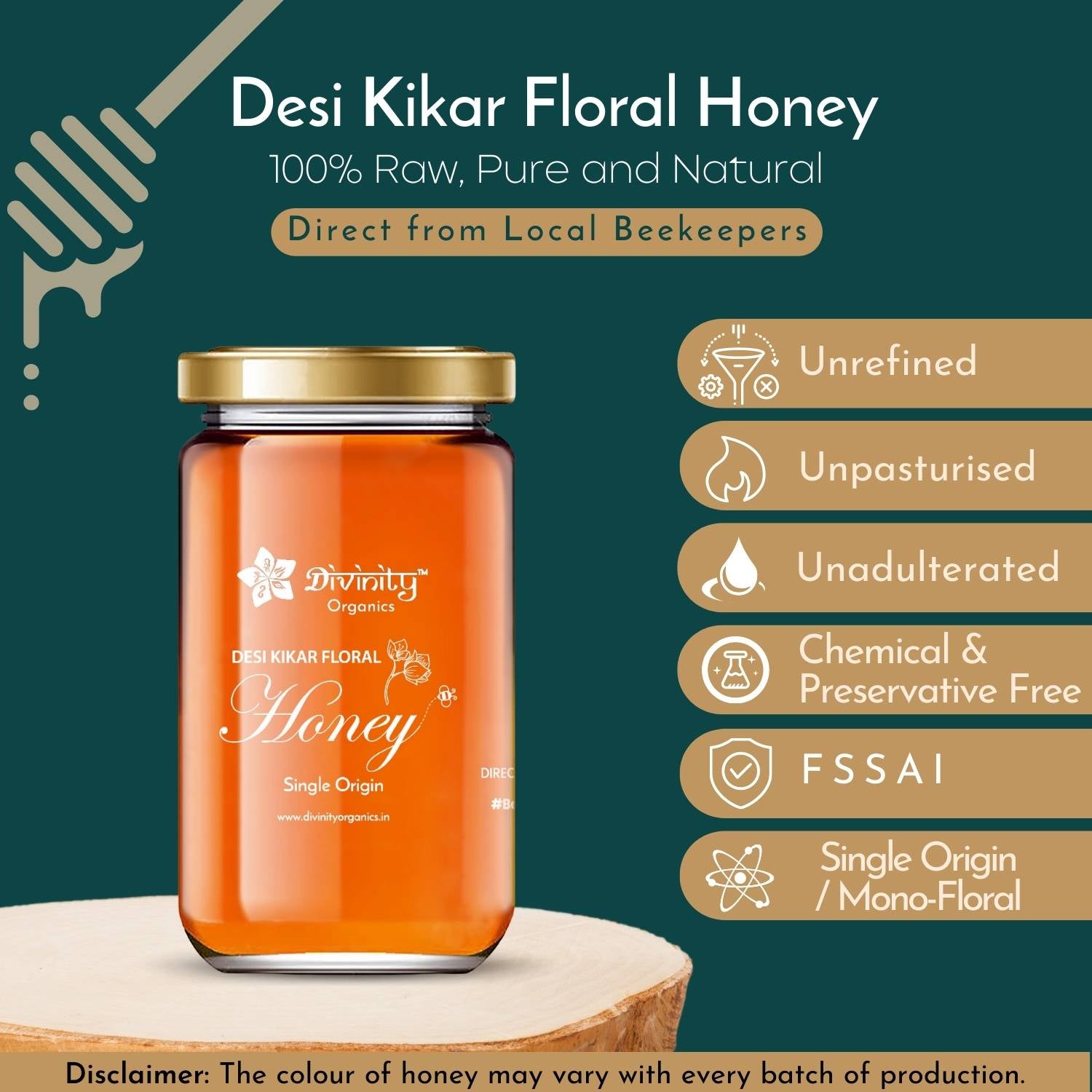 Divinity Organics Desi Kikar (Babool) Honey Purity