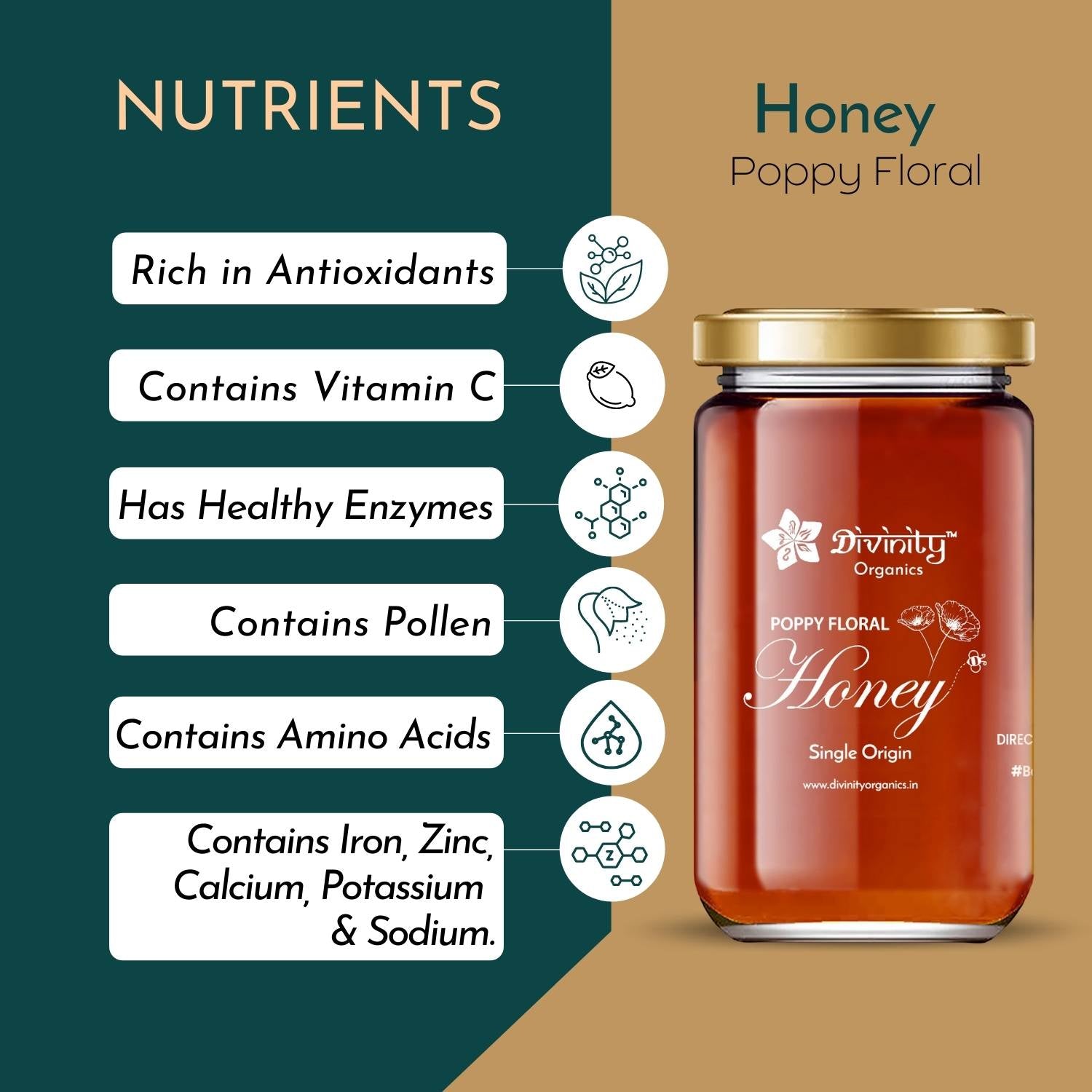 Divinity Organics - Poppy Floral Honey Nutrients