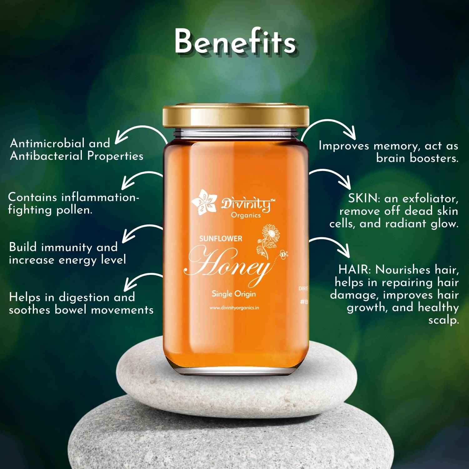 Divinity Organics - Sunflower Honey Benefits