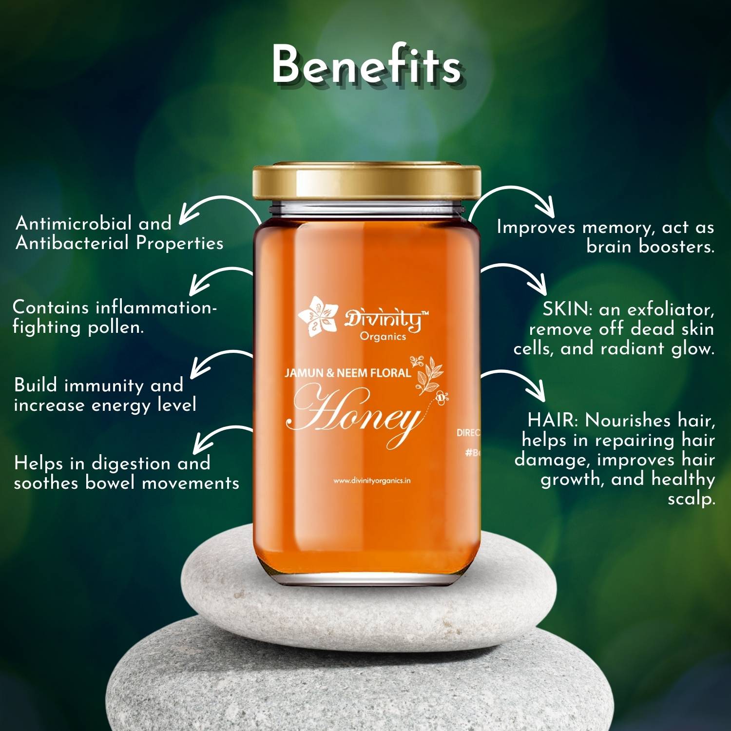 Divinity Organics Jamun & Neem Floral Honey Benefits