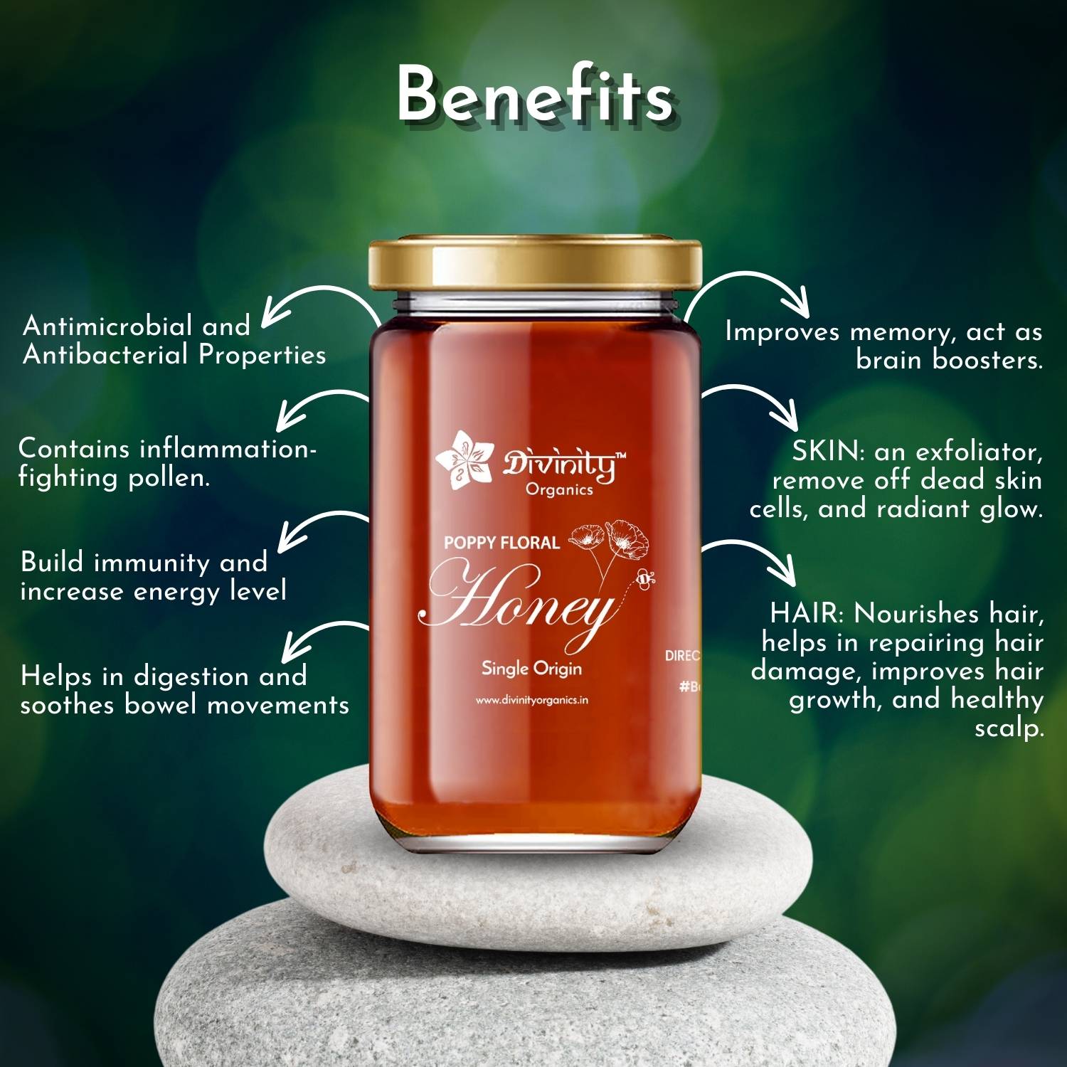 Divinity Organics - Poppy Floral Honey Benefits