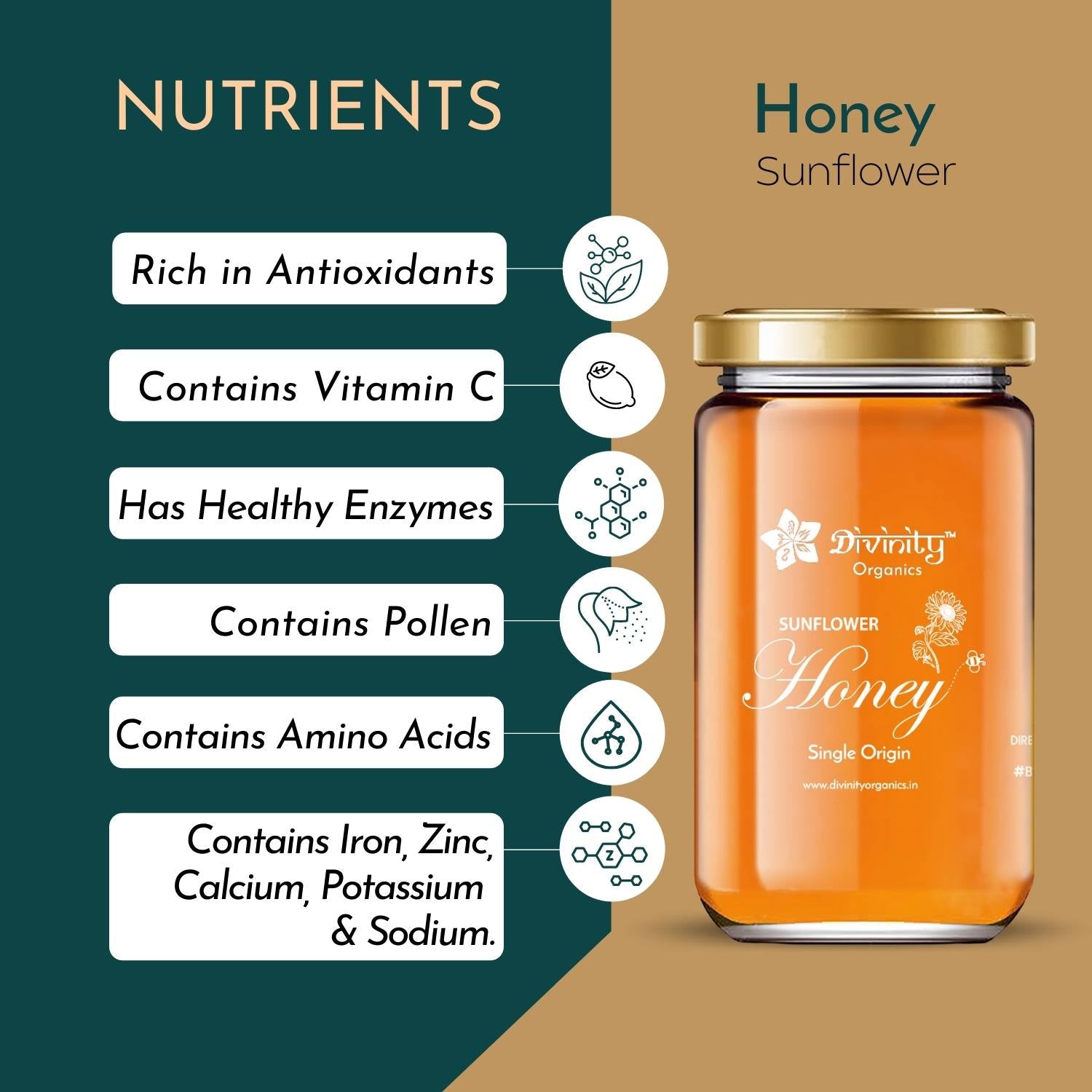 Divinity Organics - Sunflower Honey Nutrients