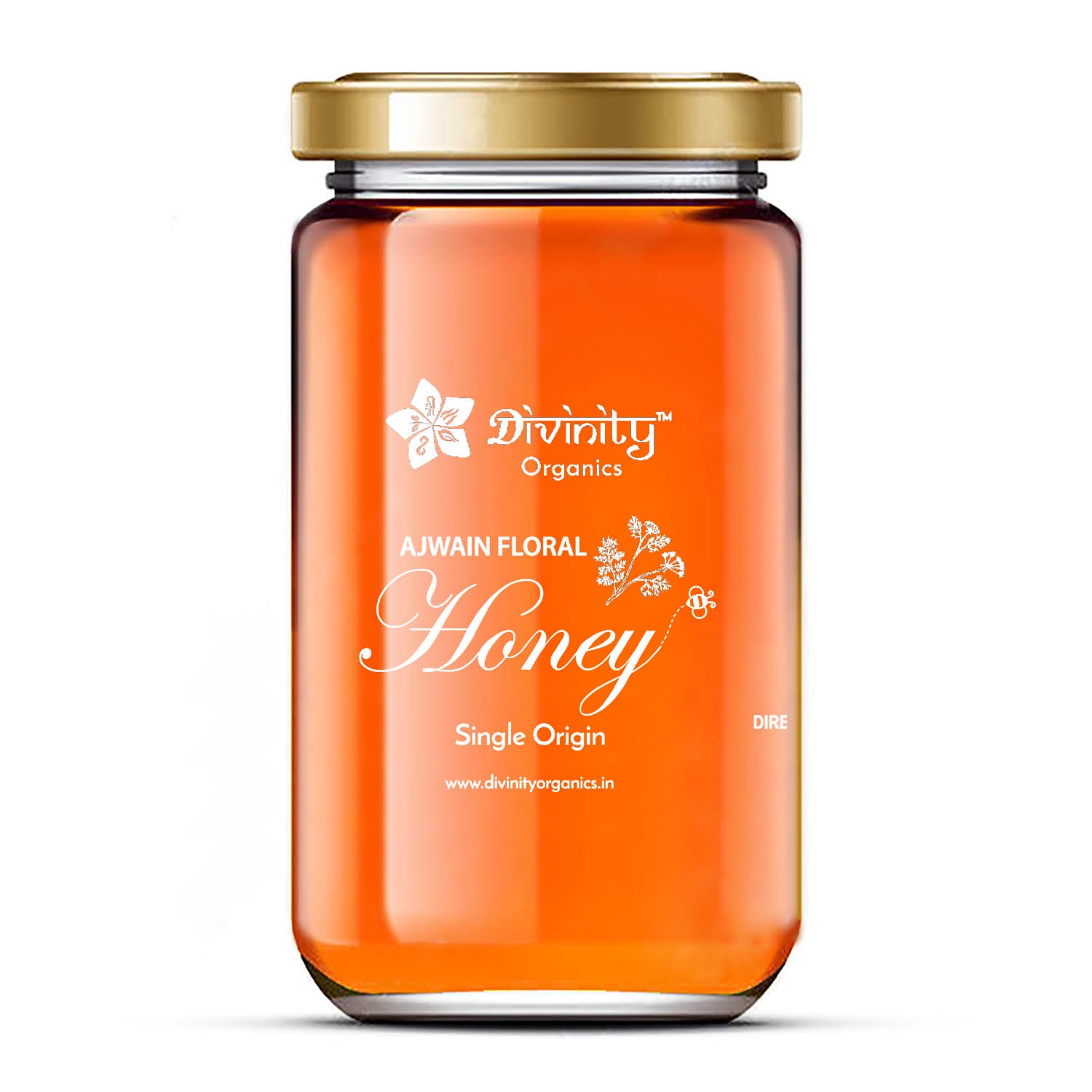 Divinity Organics Ajwain Floral Honey -With the goodness of ajwain and the rich taste of honey, Ajwain honey is made from ajwain flowers harvested from the interiors of Western Madhya Pradesh and Rajasthan. The healing properties of ajwain like aiding digestion, regulating acidity and fighting arthritis pain mixed with the sweet taste of the flower nectar makes this honey the perfect sweet treat. This honey is very dark in colour with a higher viscosity due to its thick texture.