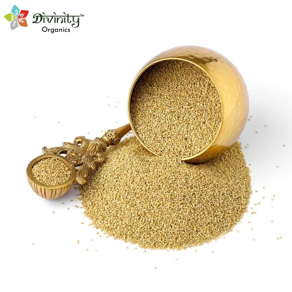 Divinity Organics - Browntop Millet -Gluten-free and dense in nutrition, Brown top millets have become very popular in recent times as one of the top healthy food options available in the market. Found in the north and north-central India, these millets can grow pretty quickly with very little water. These tiny seeds are full of calcium, iron, phosphorous, copper, manganese etc
