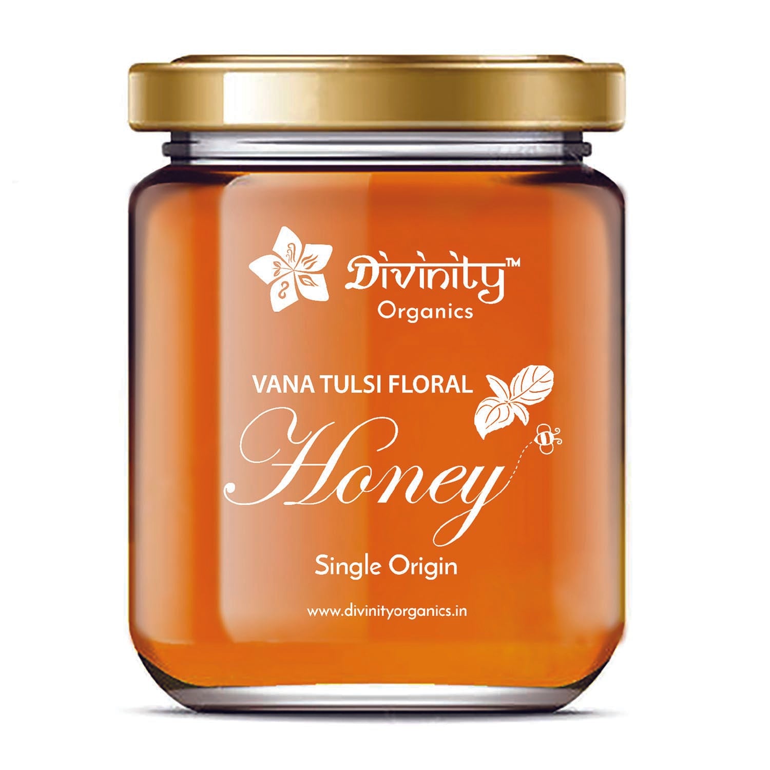 Divinity Organics - Vana Tulsi Honey: A magical elixir, honey made from the medicinal flower, vana tulsi that detoxifies and revitalizes your skin and body. It is one of the most ancient herbs and is known to have healing properties. It is especially known to cure cough, cold, and certain respiratory disorders. Adding this product to your diet will give you renewed energy, ease your stress, and will let you relax. This product is often known to help customers manage anxiety.
